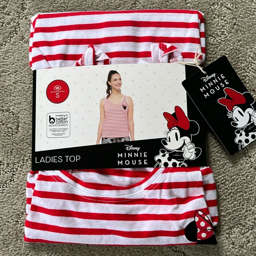 Aldi Disney. Minnie Mouse striped Tank Top Small